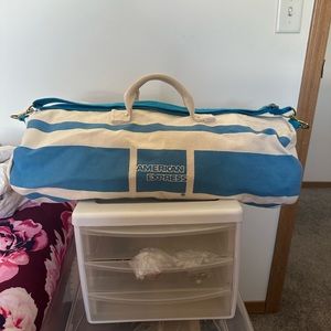 Vintage American Express Canvas Duffel Bag